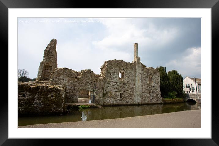 Christchurch Castle and Norman House Framed Mounted Print by Derek Daniel