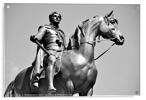 King George IV (1762-1830) statue on Trafalgar Squ Acrylic by M. J. Photography