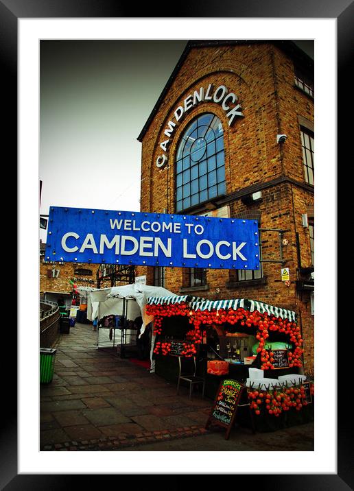 Camden Lock Market London Framed Mounted Print by Andy Evans Photos