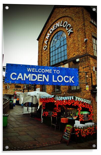 Camden Lock Market London Acrylic by Andy Evans Photos
