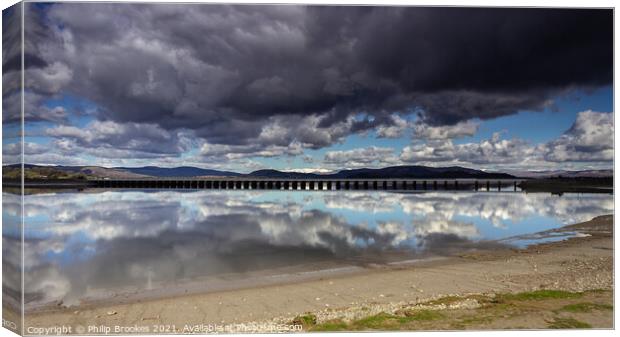 Arnside Reflections Canvas Print by Philip Brookes