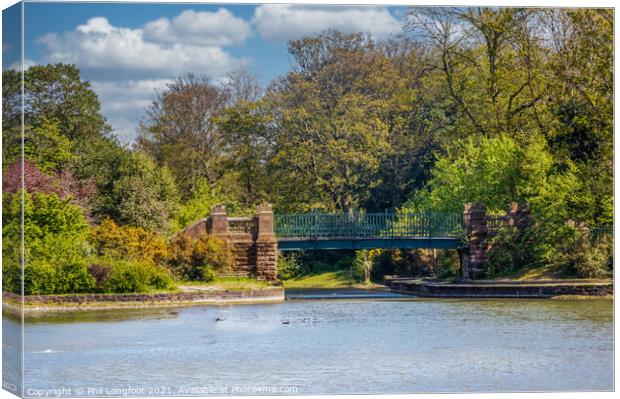 Stanley Park Liverpool Bridge  Canvas Print by Phil Longfoot