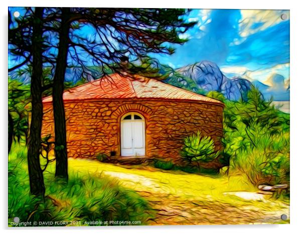 Mountain roundhouse Acrylic by DAVID FLORY