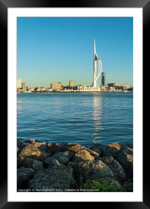 Spinnaker Tower Framed Mounted Print by Paul Chambers