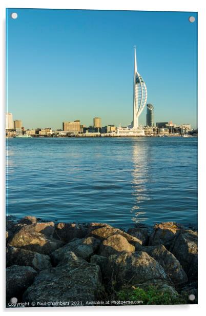 Spinnaker Tower Acrylic by Paul Chambers