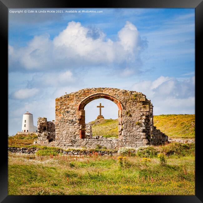  Church of St Dwynwy, Llanddwyn Island Framed Print by Colin & Linda McKie
