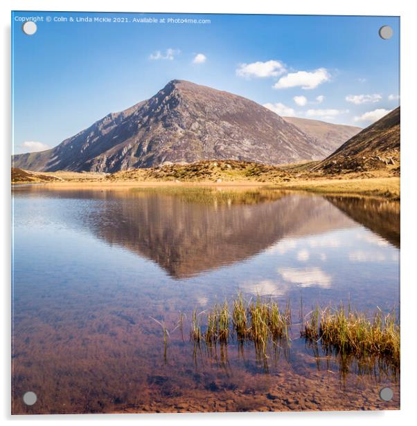 Pen yr Ole Wen, Snowdonia Acrylic by Colin & Linda McKie