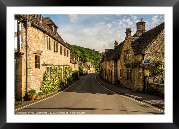 Castle Coombe Framed Mounted Print by Paul Chambers