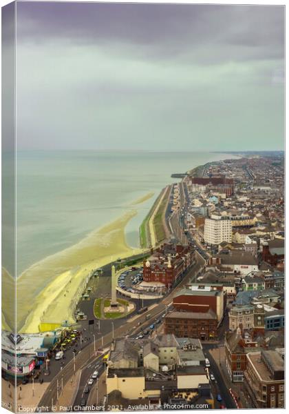 Blackpool Aerial View Canvas Print by Paul Chambers