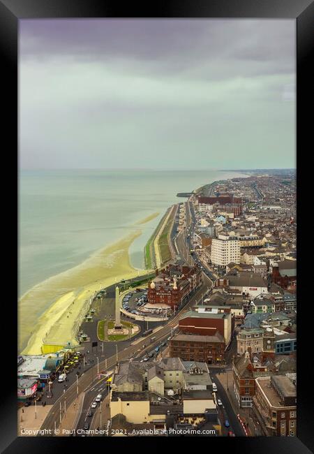 Blackpool Aerial View Framed Print by Paul Chambers