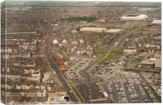 Blackpool Aerial View Canvas Print by Paul Chambers