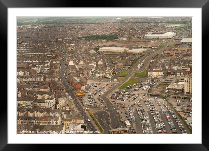 Blackpool Aerial View Framed Mounted Print by Paul Chambers