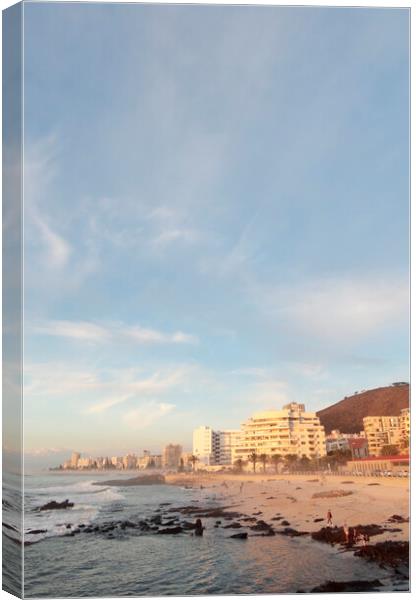 Sea Point at sunset, Cape Town, South Africa Canvas Print by Neil Overy