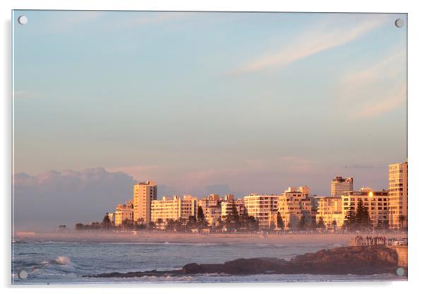 Sea Point at sunset, Cape Town, South Africa Acrylic by Neil Overy