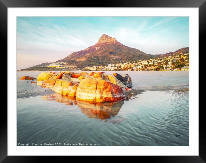 View of Lion's Head  Framed Mounted Print by Adrian Paulsen