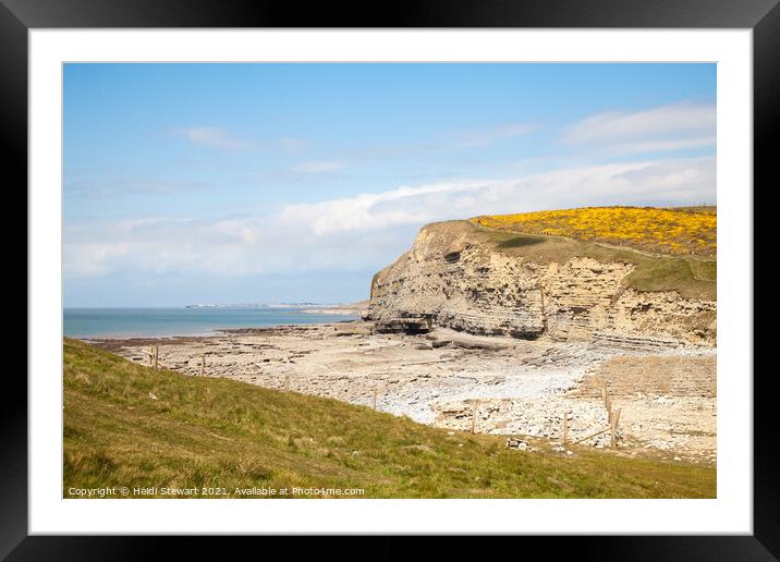 Dunraven Bay Southerndown Framed Mounted Print by Heidi Stewart