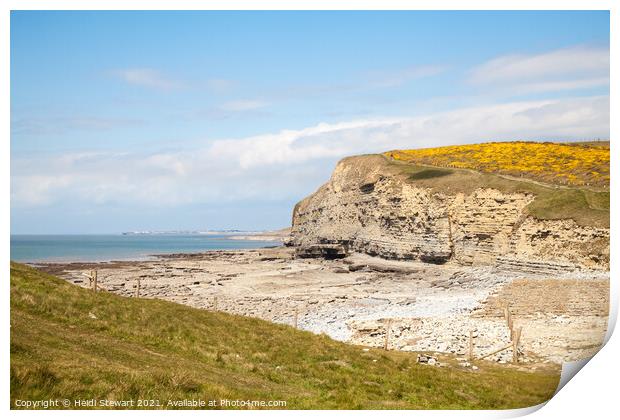 Dunraven Bay Southerndown Print by Heidi Stewart