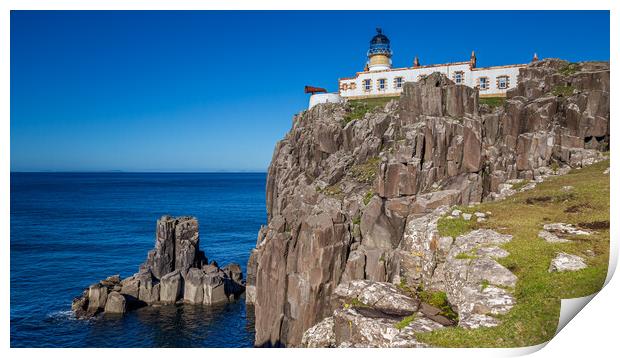 Neist Point Lighthouse - Isle of Skye Print by John Frid