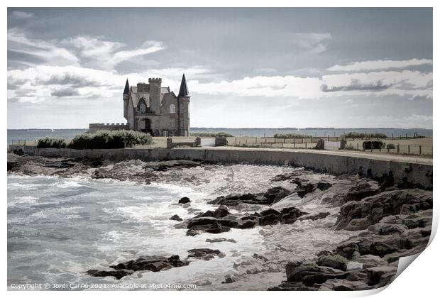 Quiberon Point Castle, Brittany Print by Jordi Carrio