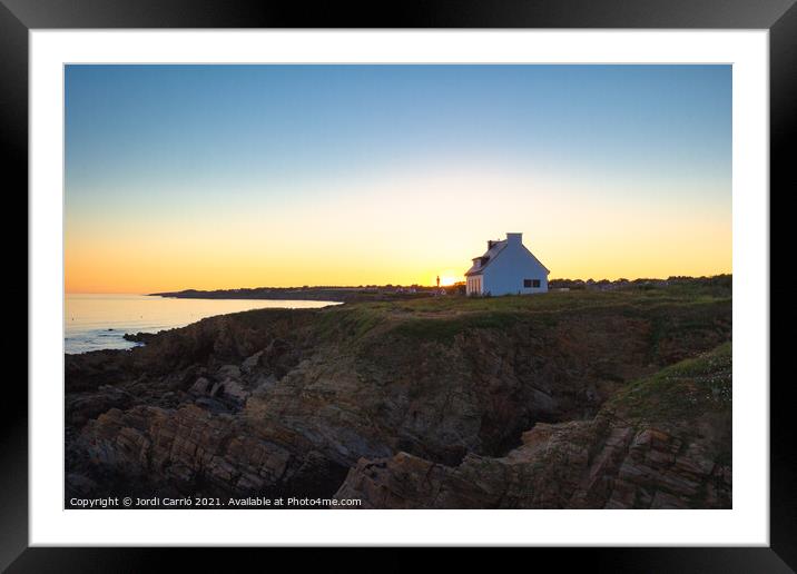 Sunset at Le Pouldu, Brittany, France Framed Mounted Print by Jordi Carrio