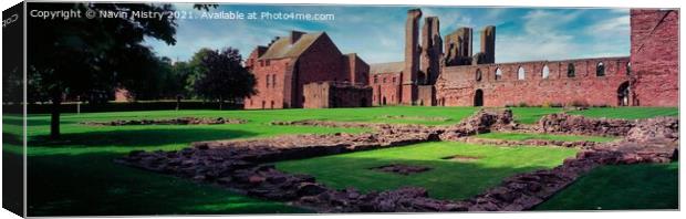 Arbroath Abbey Panoramic Canvas Print by Navin Mistry