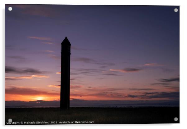 Rampside lighthouse at sunrise Acrylic by Michaela Strickland
