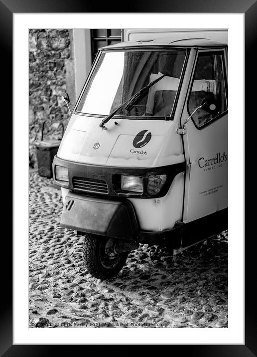 Carello's coffee van, Norwich Framed Mounted Print by Chris Yaxley
