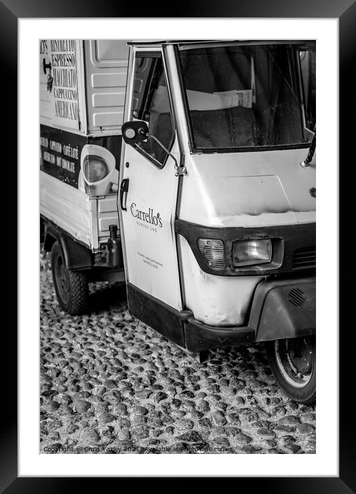 Carello's coffee van, Norwich Framed Mounted Print by Chris Yaxley