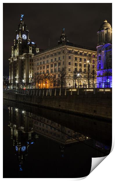 Three Graces reflect in the canal Print by Jason Wells