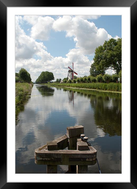 Damme Windmill, Belgium 2 Framed Mounted Print by colin ashworth