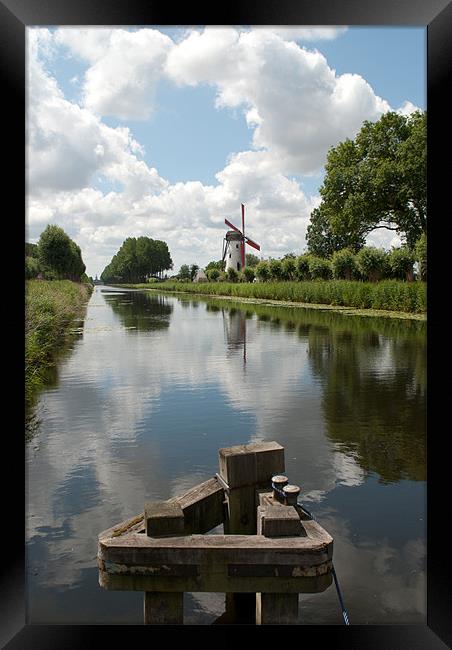 Damme Windmill, Belgium 2 Framed Print by colin ashworth