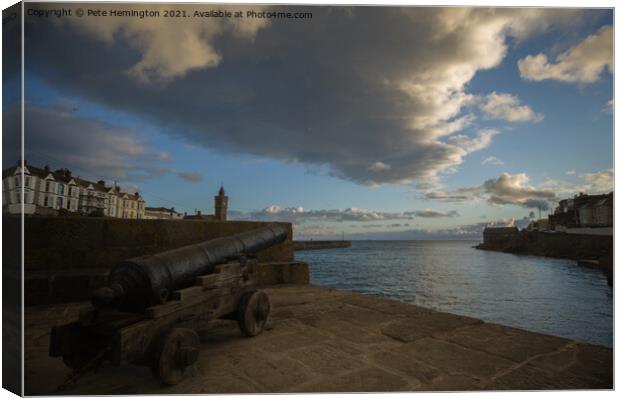 Porthleven in Cornwall Canvas Print by Pete Hemington