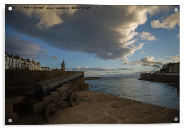 Porthleven in Cornwall Acrylic by Pete Hemington