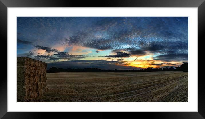 Berkshire Sunset. Framed Mounted Print by Matthew Bates