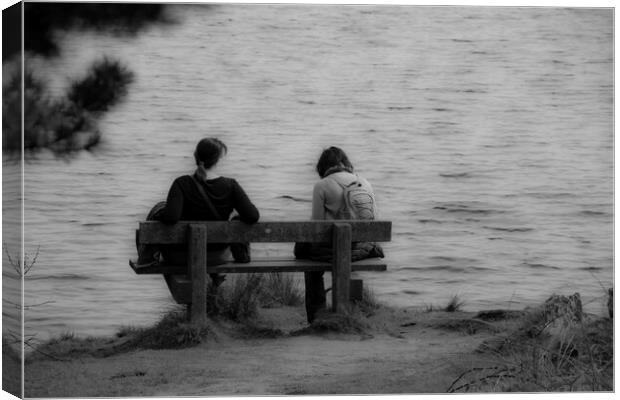 Sitting by the Water Canvas Print by Glen Allen