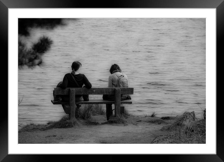 Sitting by the Water Framed Mounted Print by Glen Allen