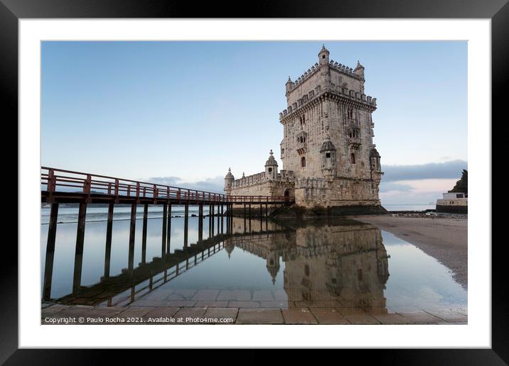 Belem Tower Lisbon Framed Mounted Print by Paulo Rocha
