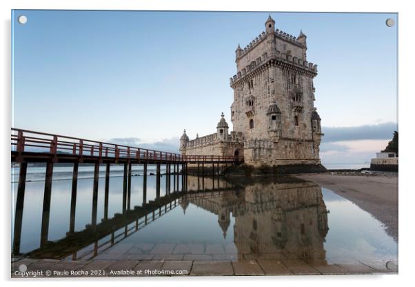 Belem Tower Lisbon Acrylic by Paulo Rocha