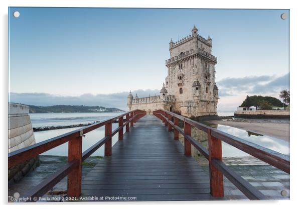 Belem Tower Lisbon Acrylic by Paulo Rocha