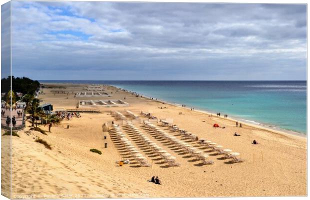 Breathtaking Playa del Matorral, Fuerteventura Canvas Print by Paulina Sator