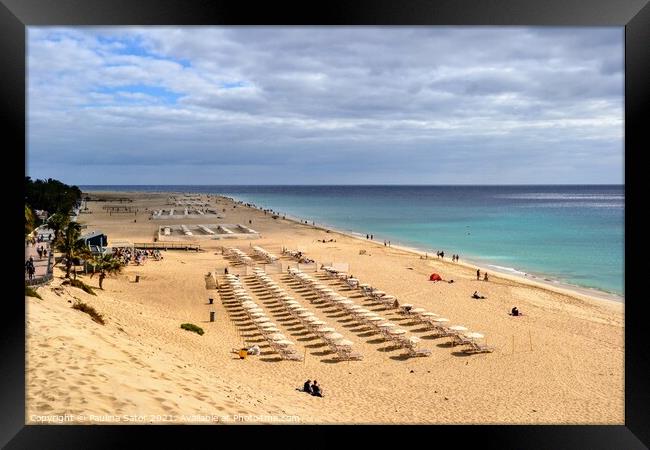 Breathtaking Playa del Matorral, Fuerteventura Framed Print by Paulina Sator