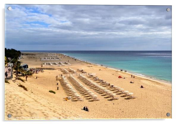 Breathtaking Playa del Matorral, Fuerteventura Acrylic by Paulina Sator