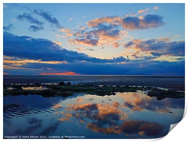 Solway Reflections  Print by Mark Ritson
