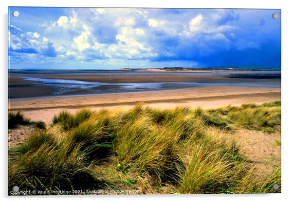 Instow Beach Dunes, North Devon Acrylic by Paul F Prestidge