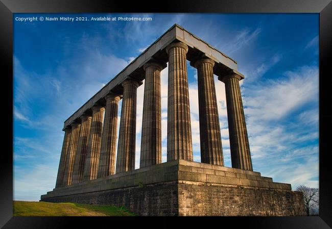 National Monument of Scotland, Edinburgh Framed Print by Navin Mistry