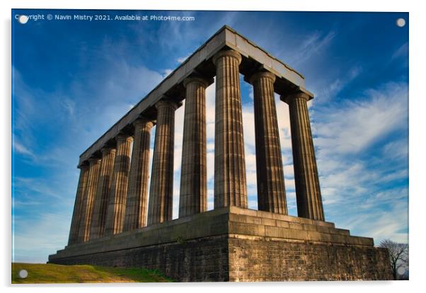 National Monument of Scotland, Edinburgh Acrylic by Navin Mistry