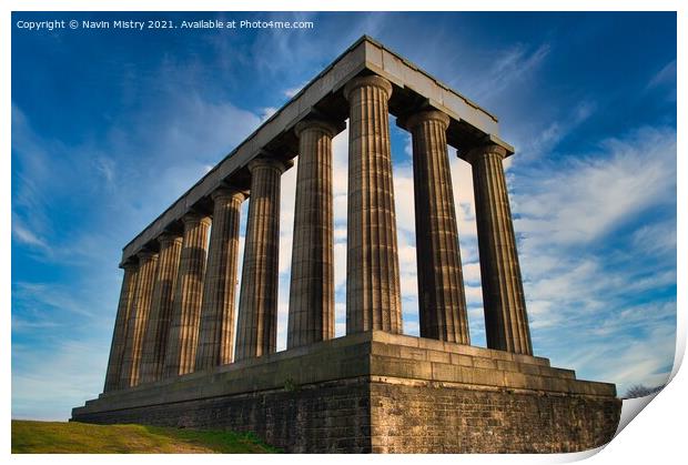 National Monument of Scotland, Edinburgh Print by Navin Mistry
