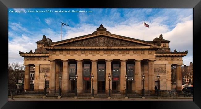 Scottish National Gallery, Princes Street Edinburgh Framed Print by Navin Mistry