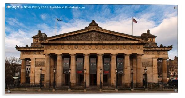 Scottish National Gallery, Princes Street Edinburgh Acrylic by Navin Mistry