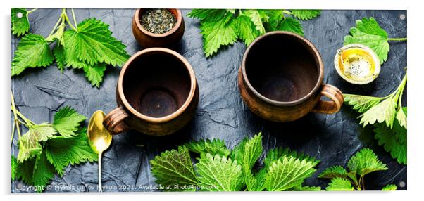 Herbal tea with nettle Acrylic by Mykola Lunov Mykola